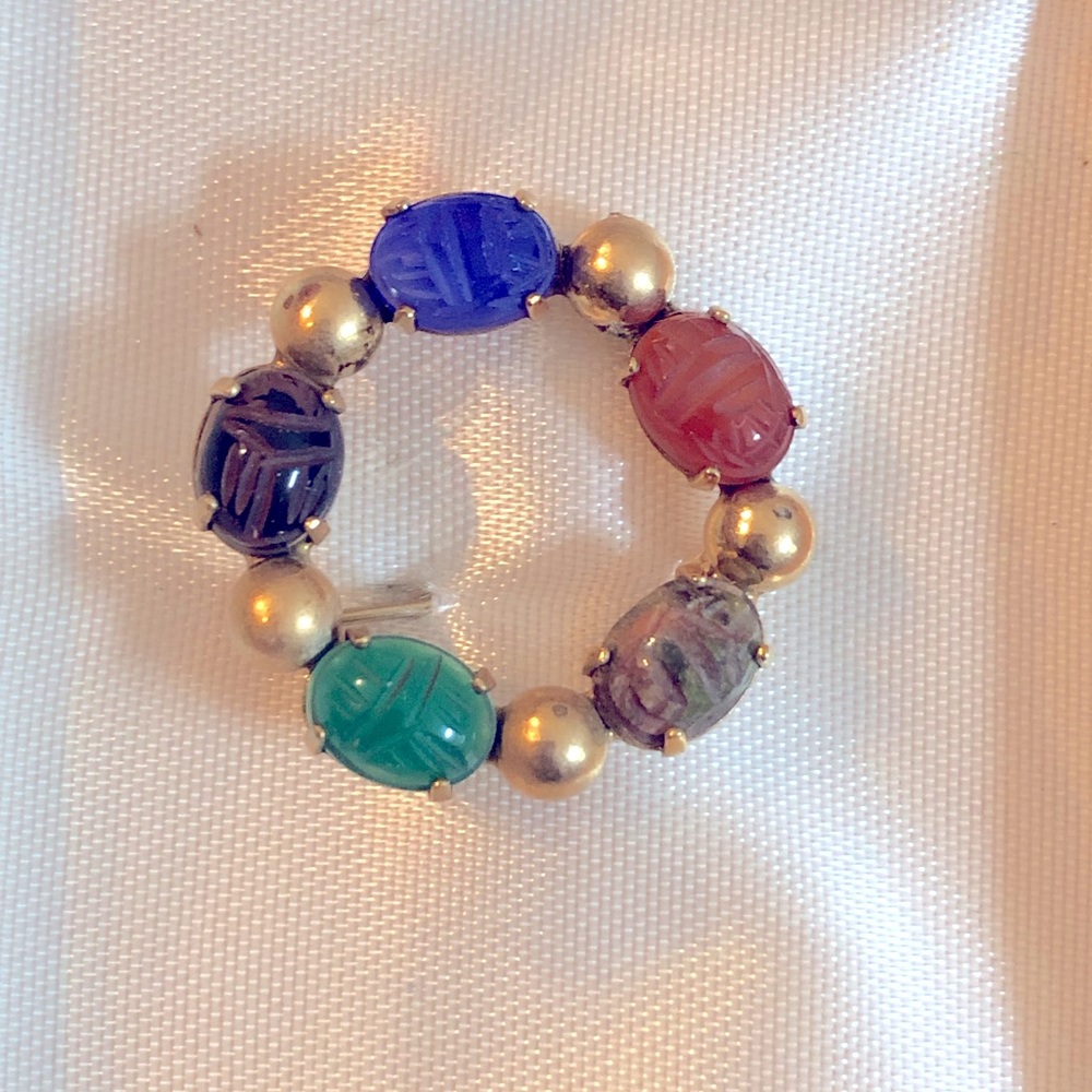 Scarab vintage brooch